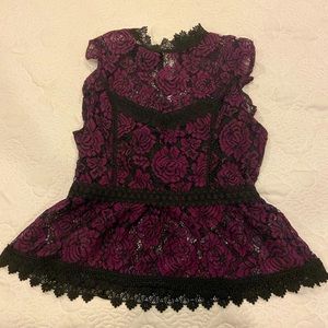 4/$20 Lace see through back top